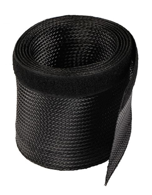POWERTECH δεματικό καλωδίων τύπου Flex Wrap TIES-001, 1.8m, μαύρο 2