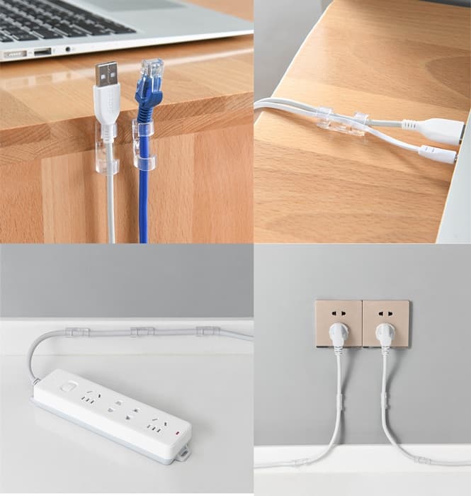 POWERTECH οργανωτής καλωδίων TIES-031, 3.3x1.3x1.2cm, διαφανές, 12τμχ 2