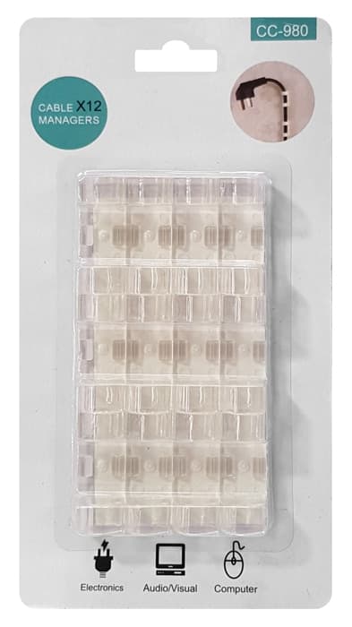 POWERTECH οργανωτής καλωδίων TIES-031, 3.3x1.3x1.2cm, διαφανές, 12τμχ 3
