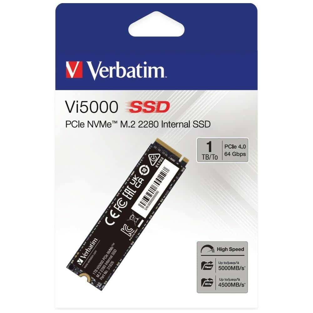 Εσωτερικός δίσκος Verbatim Vi5000 PCIe NVMe™ M.2 SSD 1TB 31826 5