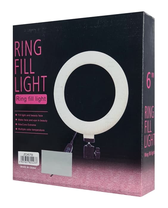 Φωτιστικό δαχτυλίδι LED ZD67B με μίνι τρίποδα, Φ 16cm, 12W 4