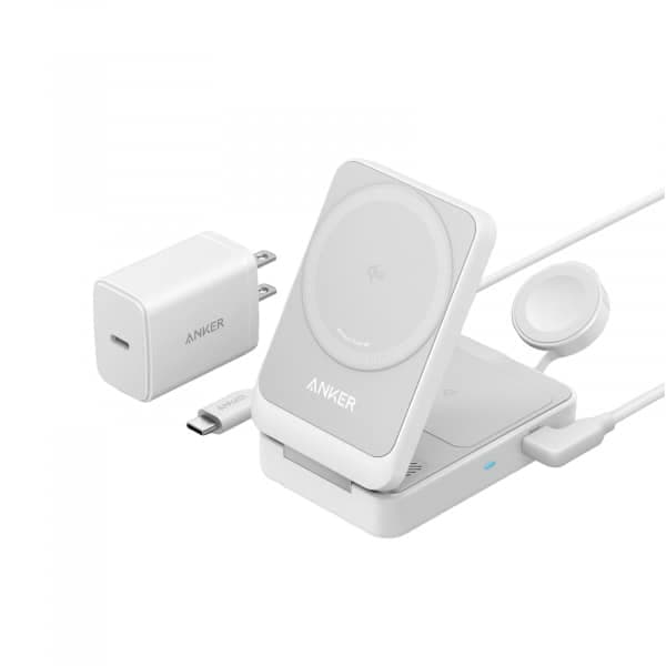 Ασύρματος φορτιστής Anker MagGo 3in1, 15W, 1.67A, White B2557321