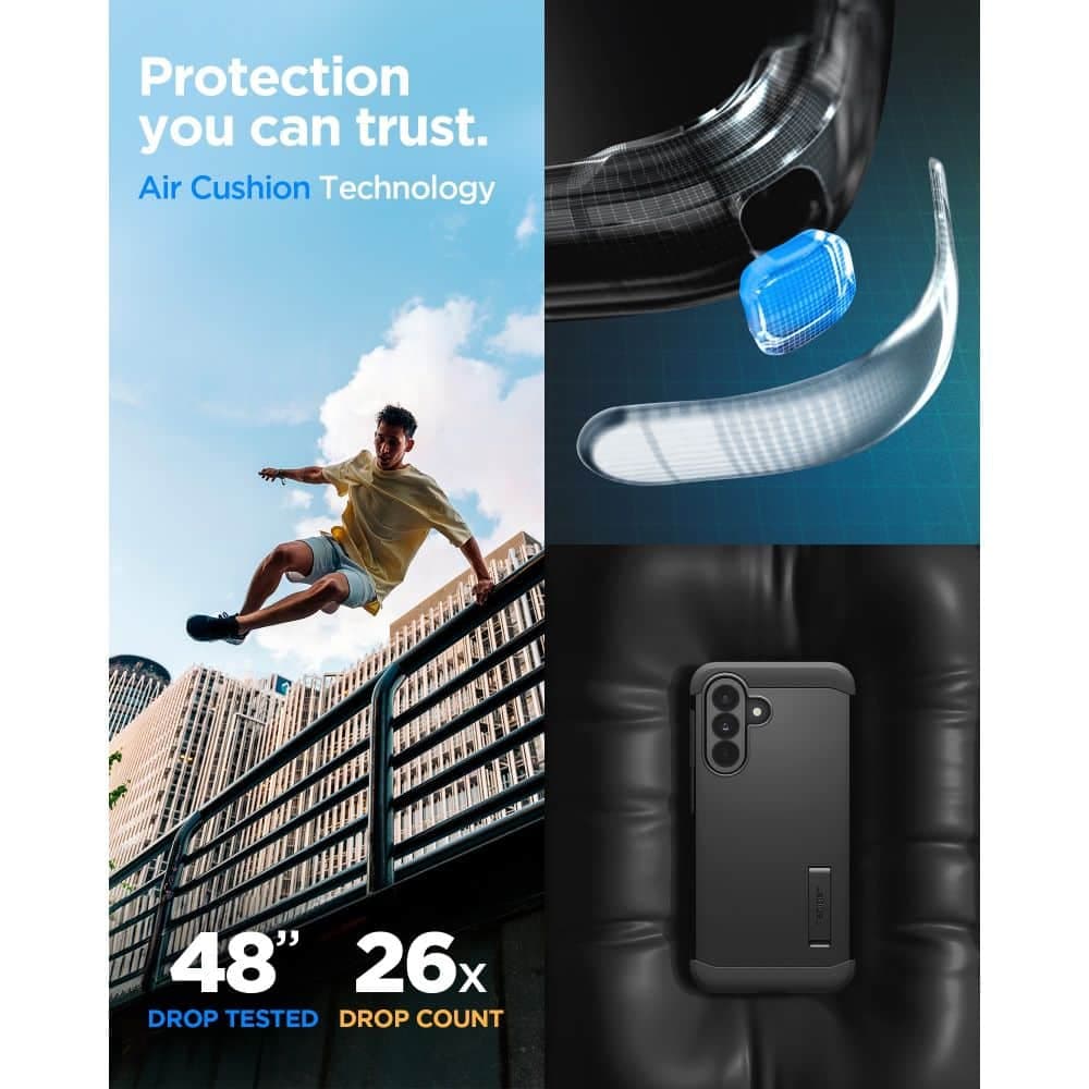 Spigen Tough Armor - θήκη για Samsung Galaxy A37 - Μαύρο 10