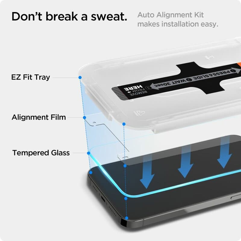 Tempered glass for iPhone 13 / 13 Pro / 14 with Spigen Glas.tR EZ FIT applicator (2 pcs.) 6
