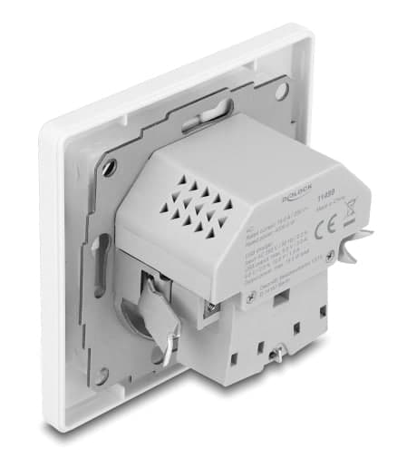 DELOCK πρίζα τοίχου 11499 με θύρες φόρτισης USB & USB-C, 18W PD, λευκή 2