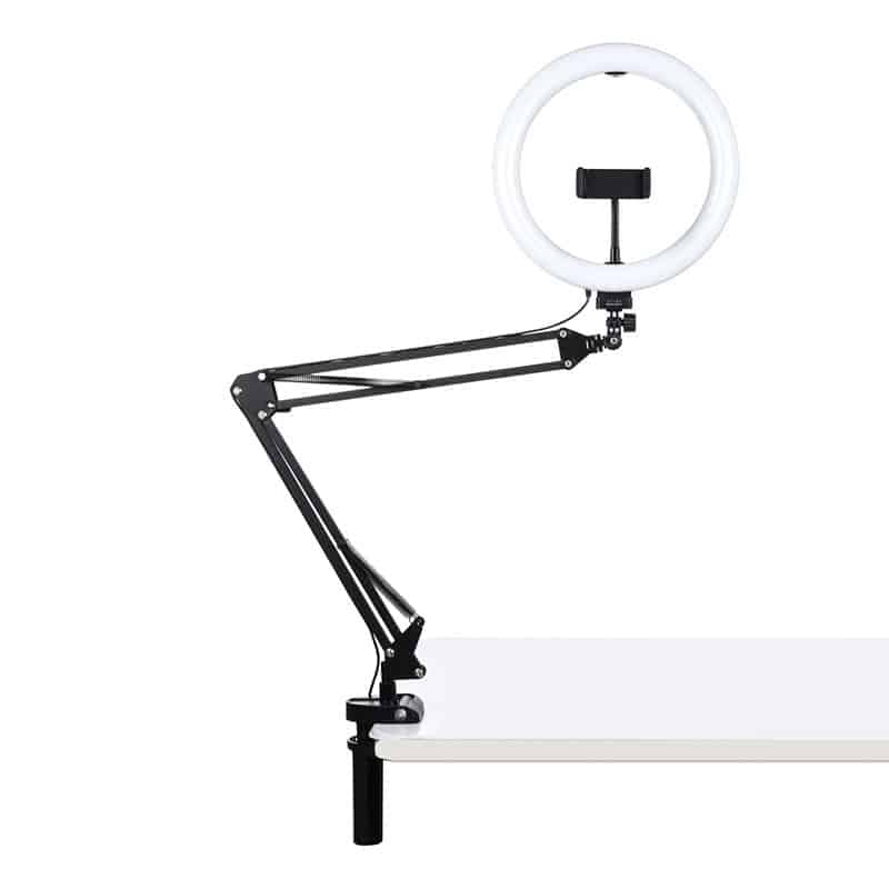 Βάση στήριξης γραφείου Puluz με δακτύλιο LED για Vlogging 26cm PKT3090B 2
