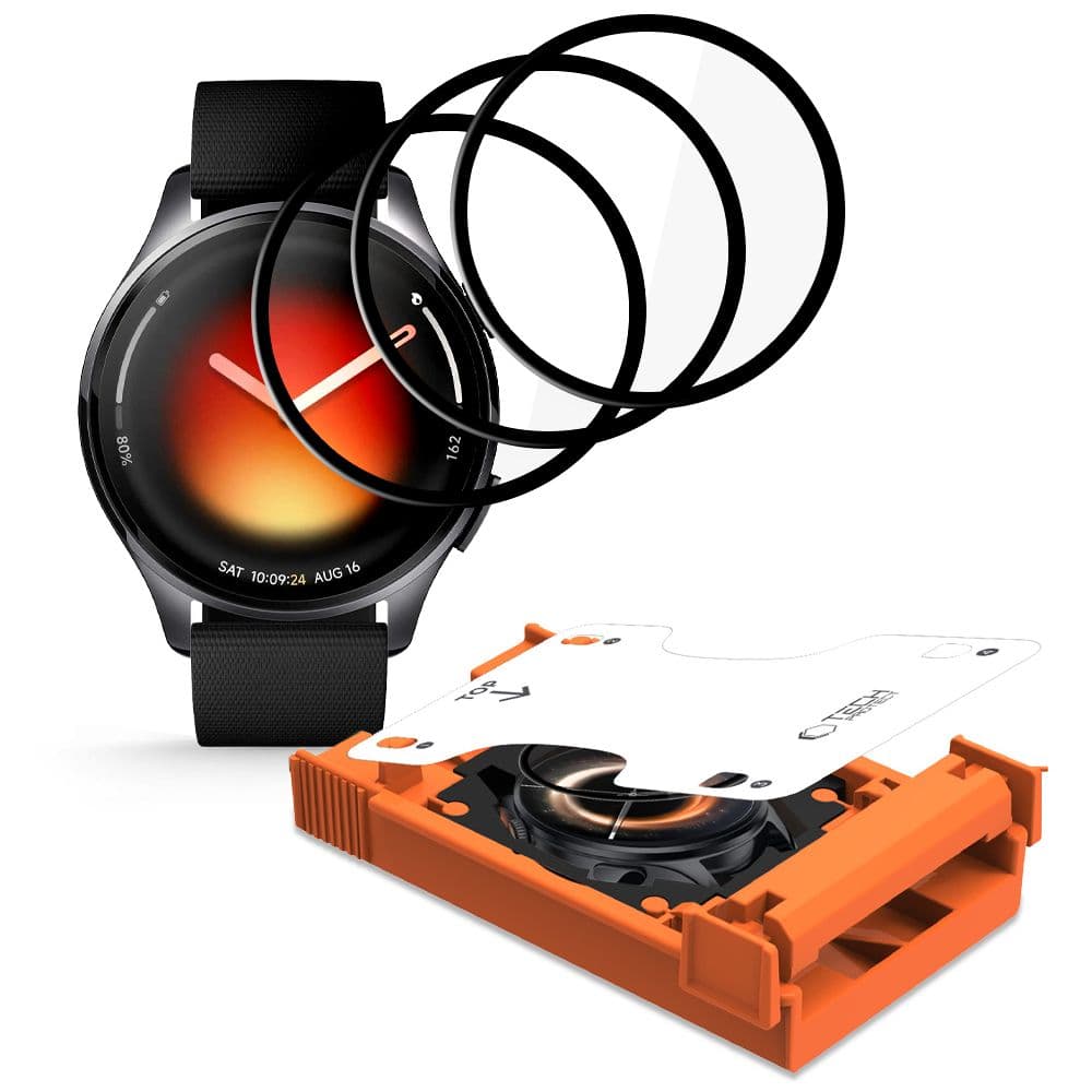 TECH-PROTECT EASY ΣΕΤ FLEX+ 3 ΤΕΜΑΧΙΩΝ XIAOMI WATCH 5 ΜΑΥΡΟ 2