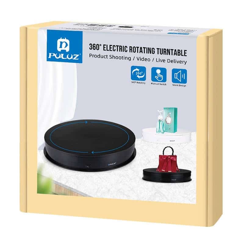 Ηλεκτρικό Περιστρεφόμενο Πικάπ Οθόνης Puluz 30cm USB (μαύρο) 2