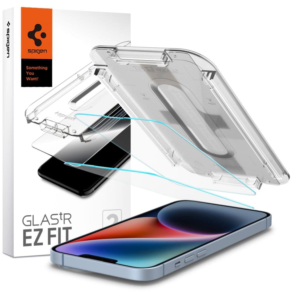 Tempered glass for iPhone 13 / 13 Pro / 14 with Spigen Glas.tR EZ FIT applicator (2 pcs.) 1