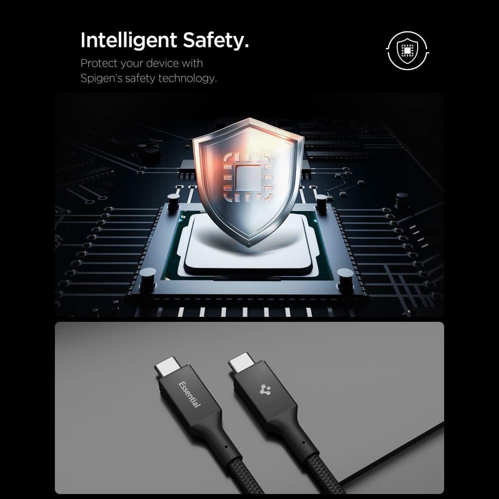 Καλώδιο USB-C Spigen EB24015CC Essential 240W 1.5m Μαύρο 3