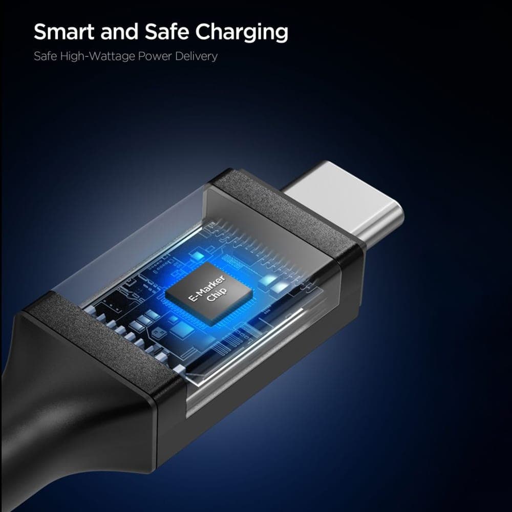 Καλώδιο USB-C Spigen EB24015CC Essential 240W 1.5m Μαύρο 2
