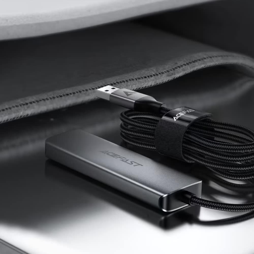 Acefast - Hub 4 σε 1 (J17) - 4 x USB3.0, 5Gbps, Plug & Play, Κράμα αλουμινίου, 5V/3A, Καλώδιο USB, 1m - Μεταλλικό γκρι 4