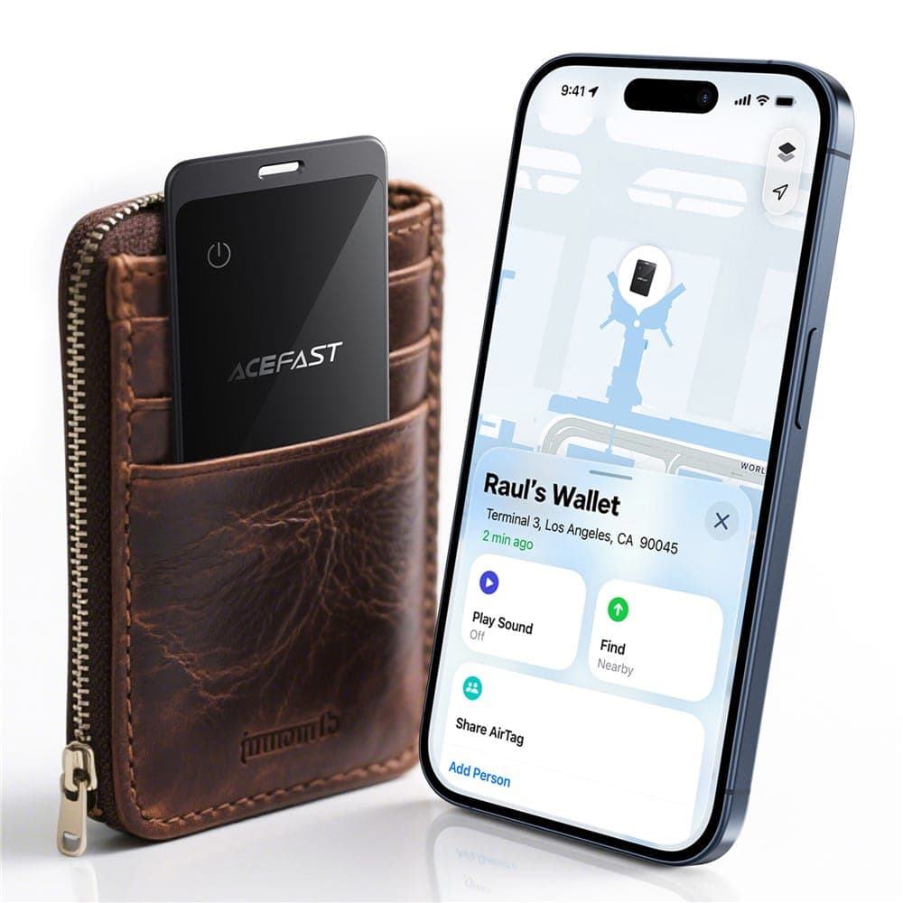 Acefast - Έξυπνο Finder Card Tracker (S3) - Συμβατότητα με iOS, Bluetooth, IP68, Εξαιρετικά λεπτό, Μπαταρία 3 μηνών - Μεταλλικό γκρι 6