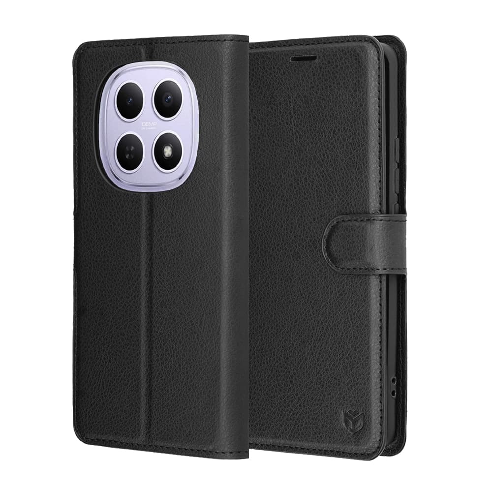 Techsuit Leather Folio - θήκη για Xiaomi Redmi Note 15 / 5G 4G Poco M8 - Μαύρο