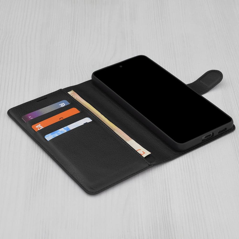Techsuit Leather Folio - θήκη για Honor 600 Lite - Μαύρο 3