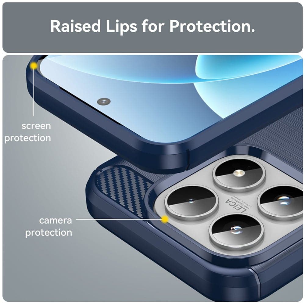 Techsuit Carbon Silicone - θήκη για Xiaomi 17 - Μπλε 4