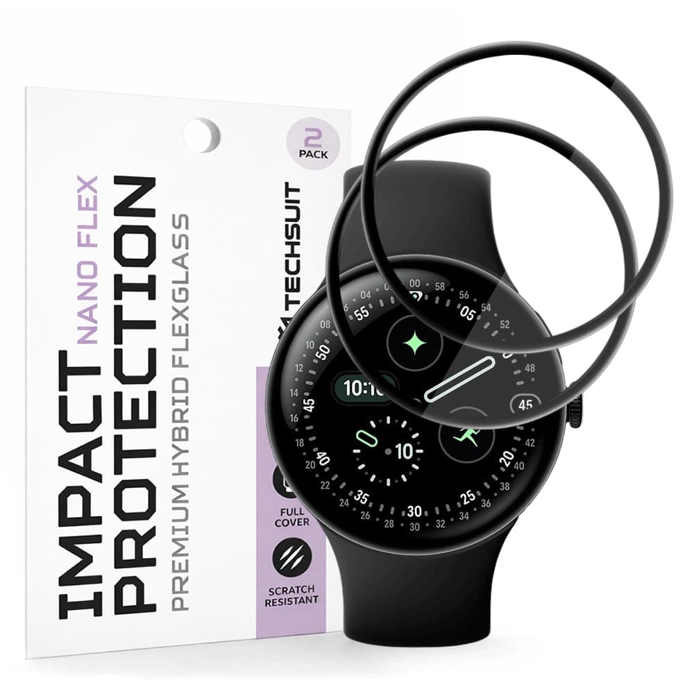 Techsuit - Nano Flex (συσκευασία 2 τεμαχίων) - Google Pixel Watch 4 45mm - Μαύρο