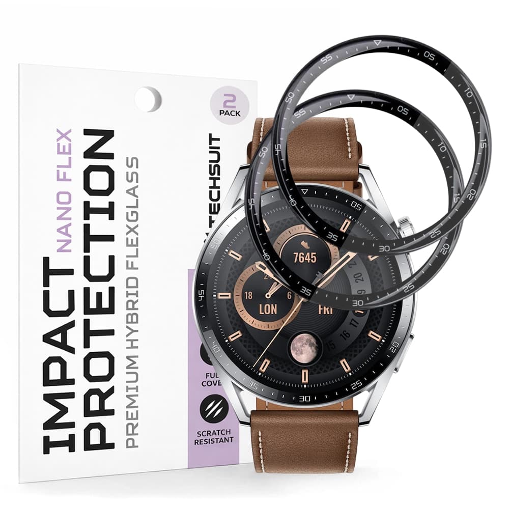 Techsuit - Nano Flex (συσκευασία 2 τεμαχίων) - Huawei Watch GT 3 46mm - Μαύρο