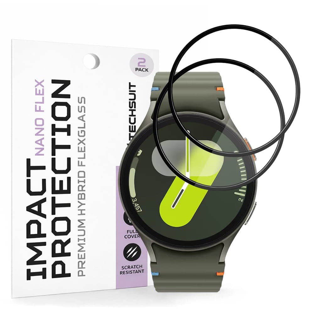 Techsuit - Nano Flex (συσκευασία 2 τεμαχίων) - Samsung Galaxy Watch7 44mm - Μαύρο