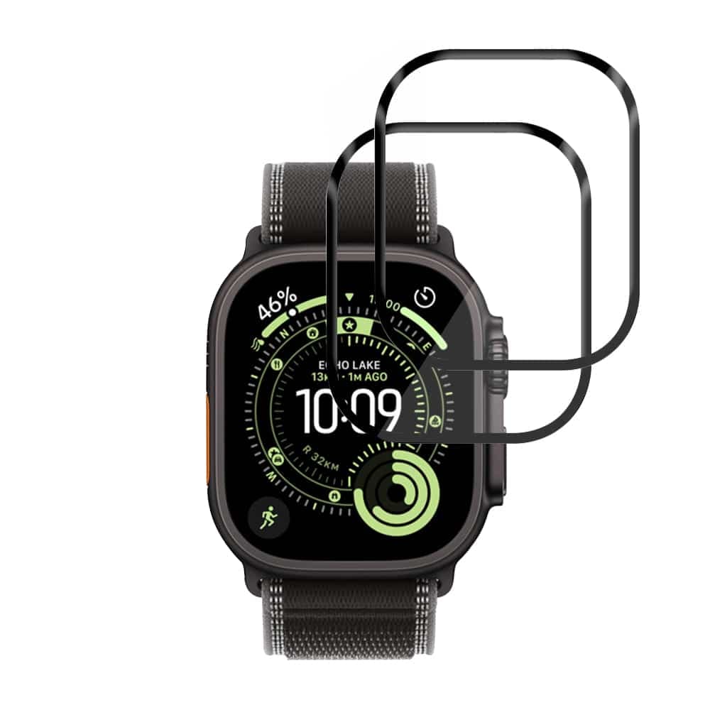 Techsuit - Nano Flex (συσκευασία 2 τεμαχίων) - Apple Watch Ultra / Ultra 2 / Ultra 3 - Μαύρο 2