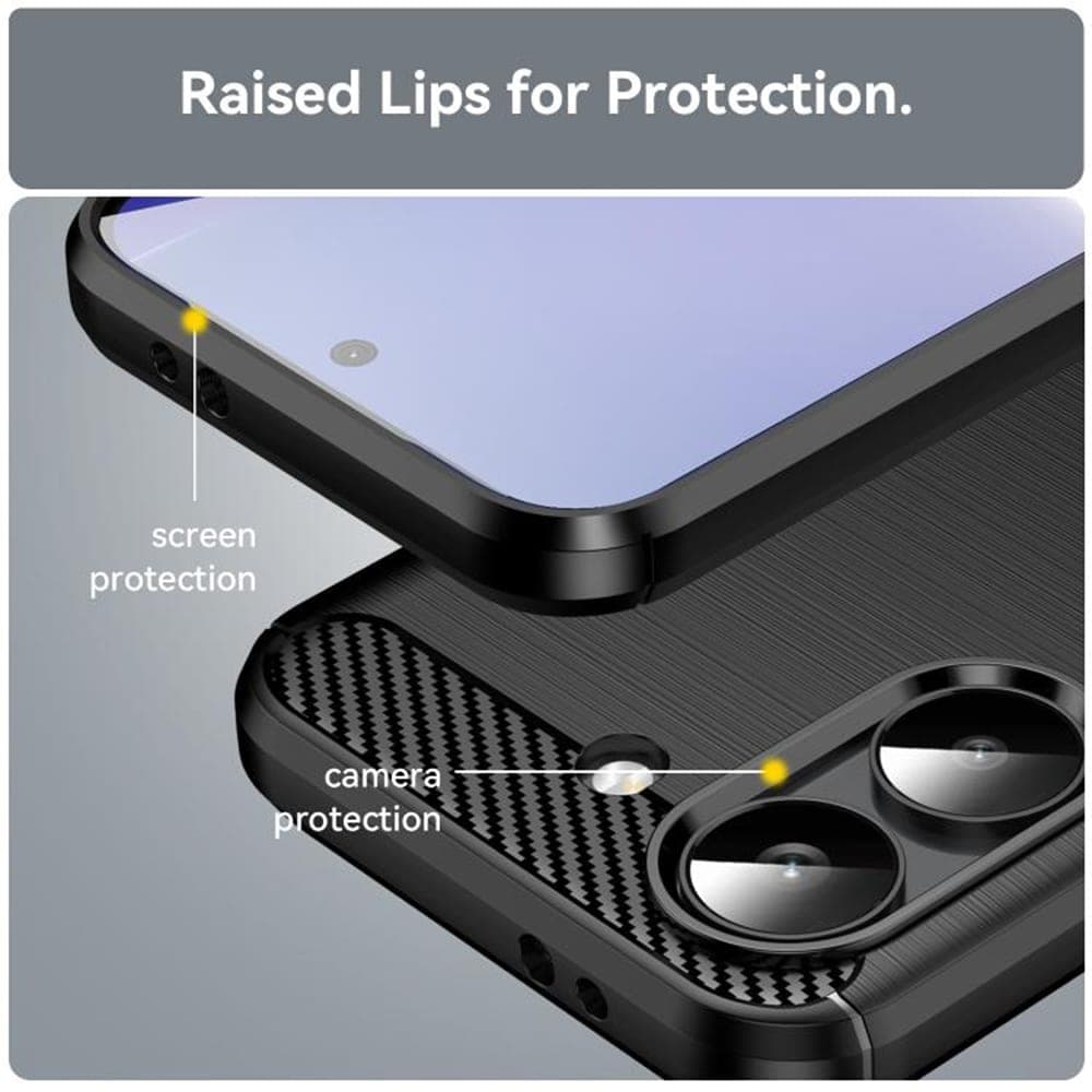 Techsuit Carbon Silicone - θήκη για Xiaomi Poco X8 Pro - Μαύρο 2