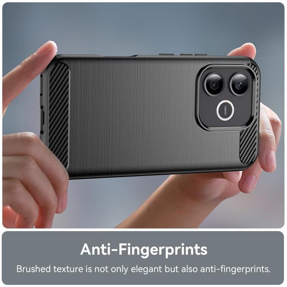 Techsuit Carbon Silicone - θήκη για Honor 600 Lite - Μαύρο 5