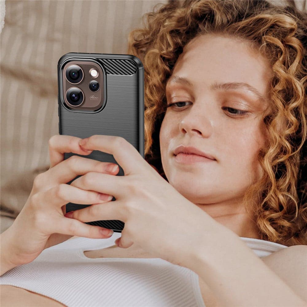 Techsuit Carbon Silicone - θήκη για Oppo Reno15 Pro Max - Μαύρο 6