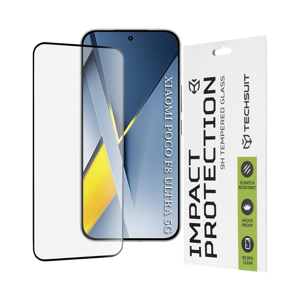 Techsuit - 111D Πλήρης Κάλυψη / Πλήρες Γυαλί με Κόλλα - Xiaomi Poco F8 Ultra - Μαύρο