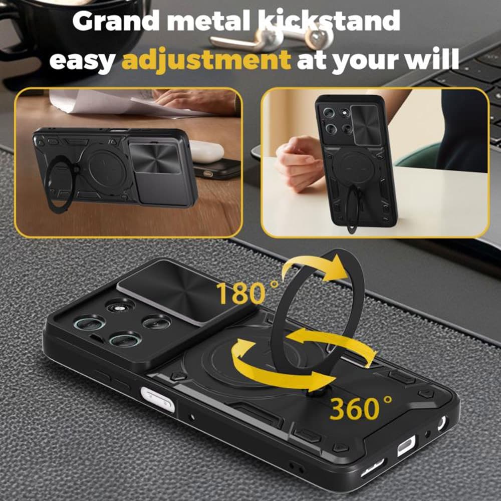 Techsuit CamGuard Pro - θήκη για Motorola Moto G77 / G67 - Μαύρο 4