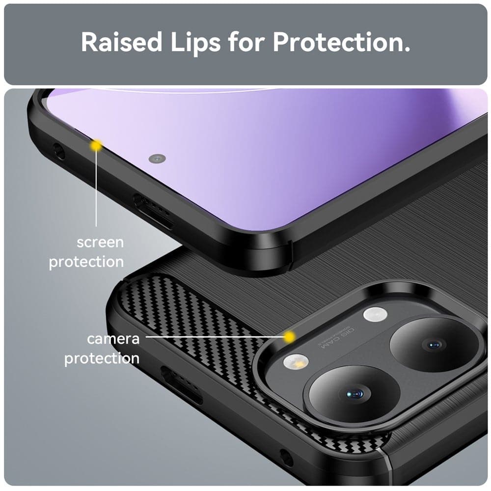 Techsuit Carbon Silicone - θήκη για Xiaomi Poco X8 Pro Max - Μαύρο 3