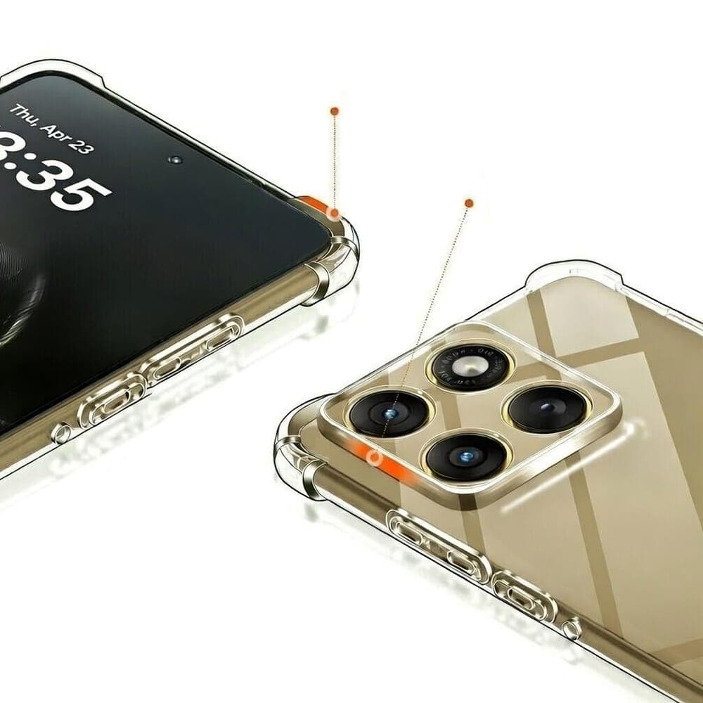 Techsuit Shockproof Clear Silicone - θήκη για Motorola Moto G77 / G67 - Διάφανο 3