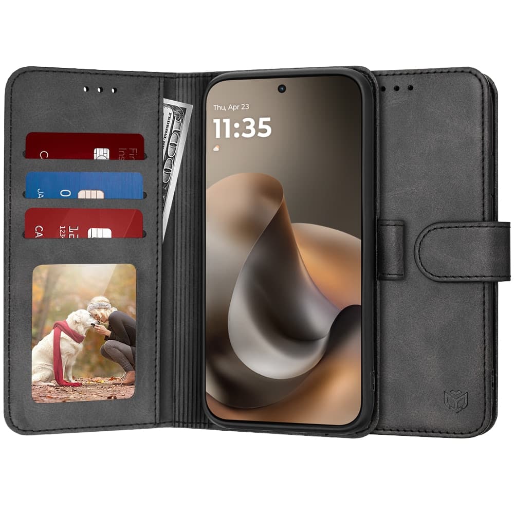 Techsuit Diary Book - θήκη για Motorola Moto G77 / G67 - Μαύρο