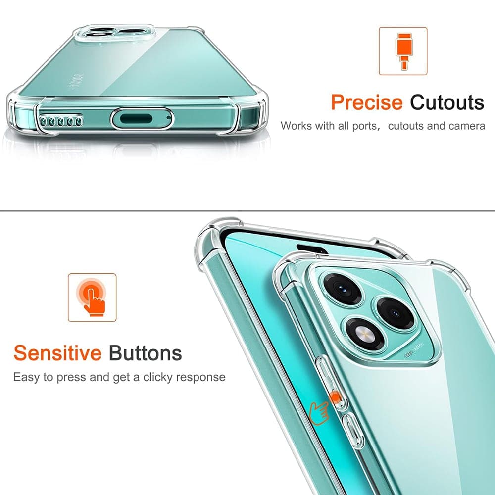 Techsuit Shockproof Clear Silicone - θήκη για Honor 600 Lite - Διάφανο 3
