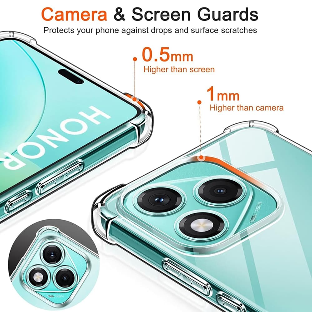 Techsuit Shockproof Clear Silicone - θήκη για Honor 600 Lite - Διάφανο 4