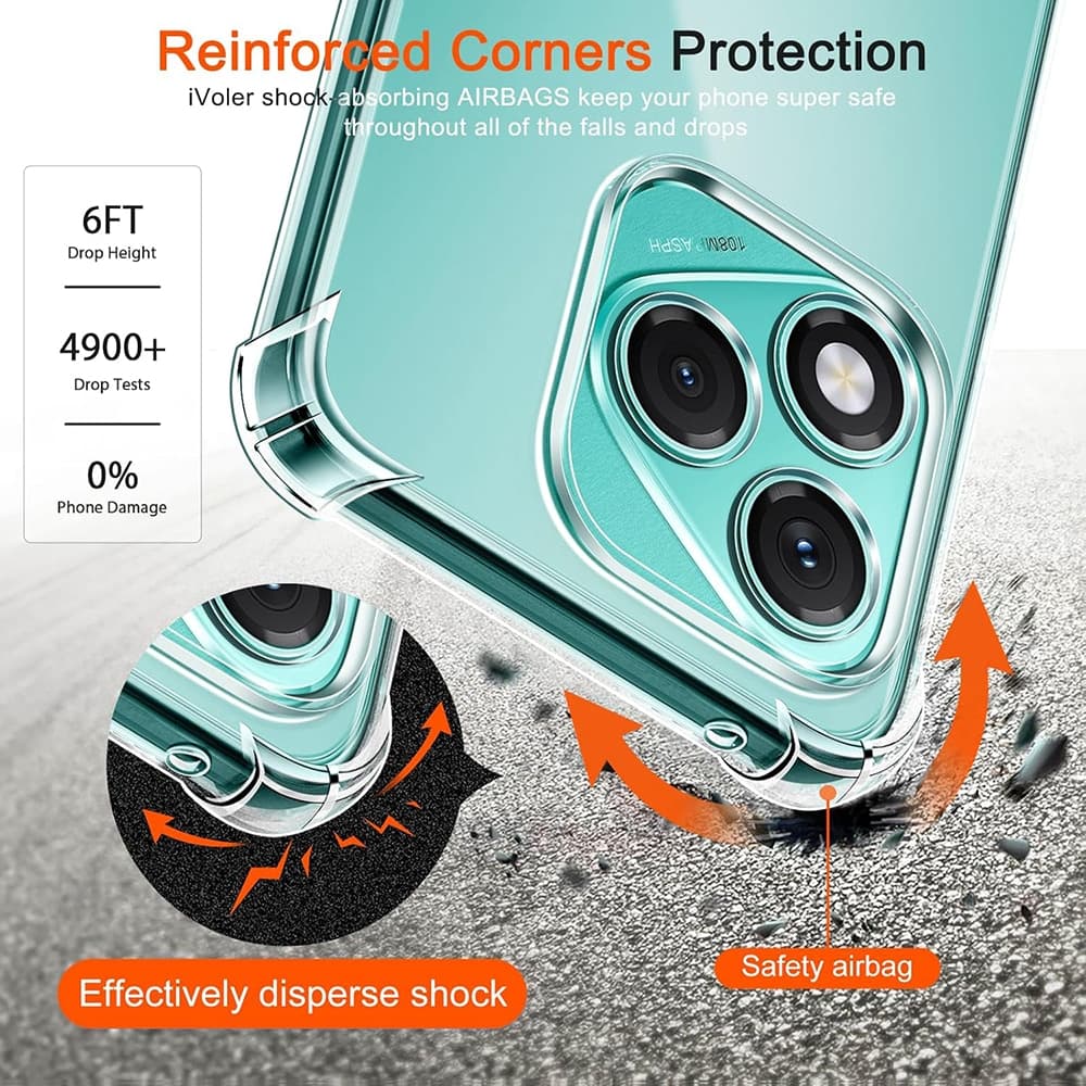 Techsuit Shockproof Clear Silicone - θήκη για Honor 600 Lite - Διάφανο 6