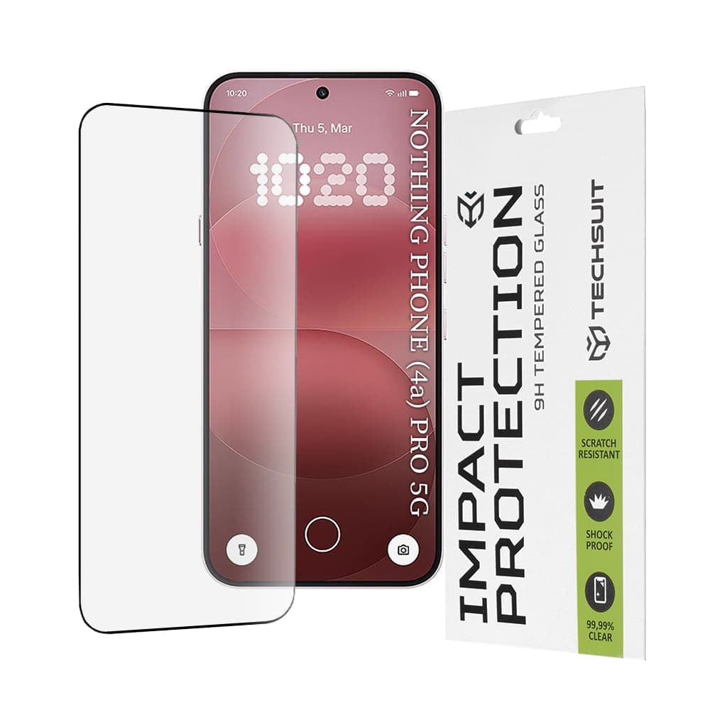 Techsuit - 111D Πλήρης Κάλυψη / Πλήρης Κόλλα Γυαλιού - Nothing Phone (4a) Pro - Μαύρο