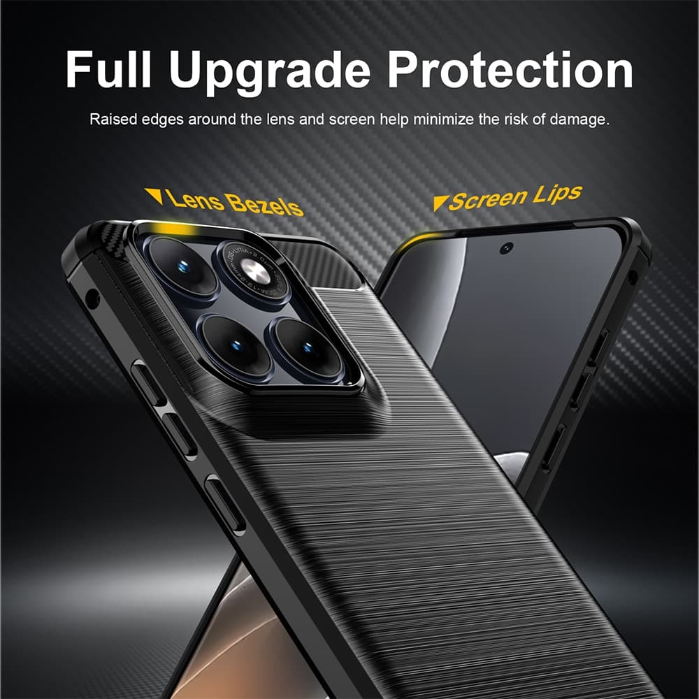 Techsuit Carbon Silicone - θήκη για Motorola Edge 70 Fusion - Μαύρο 3