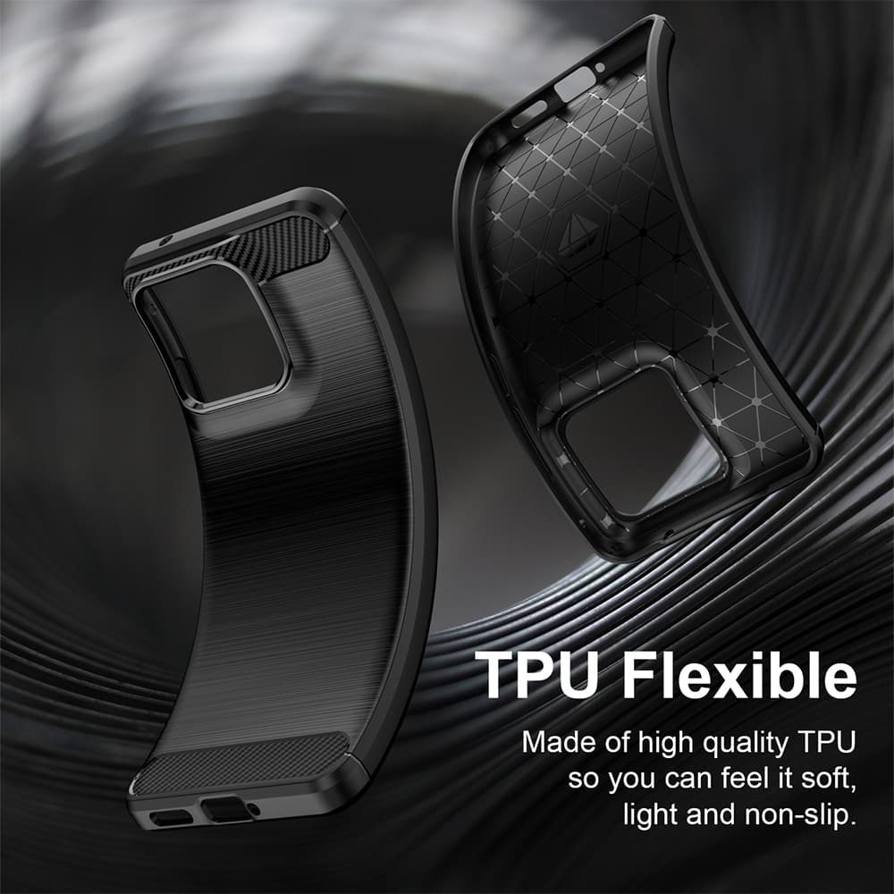 Techsuit Carbon Silicone - θήκη για Motorola Edge 70 Fusion - Μαύρο 5