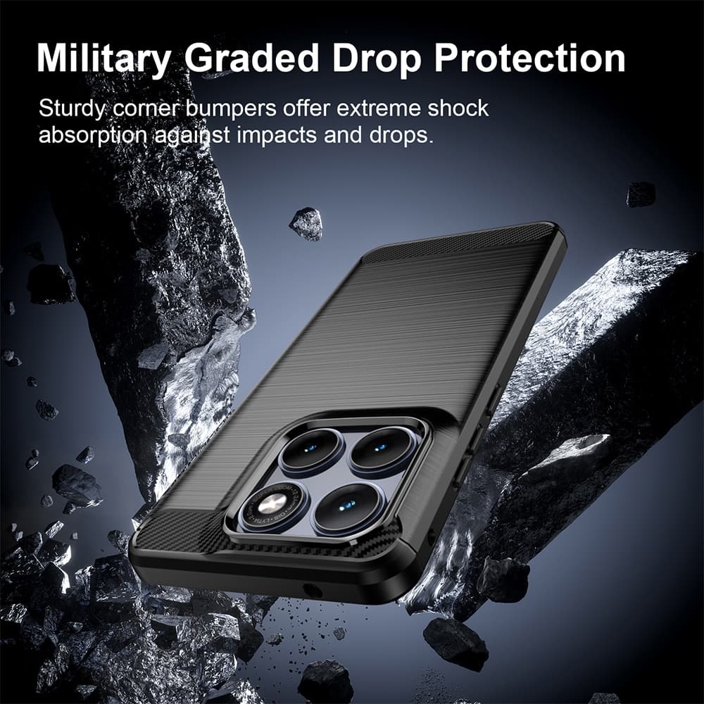 Techsuit Carbon Silicone - θήκη για Motorola Edge 70 Fusion - Μαύρο 2