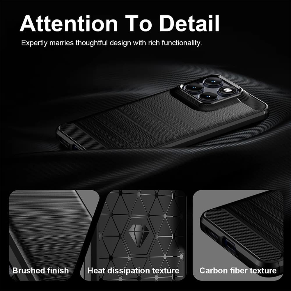 Techsuit Carbon Silicone - θήκη για Motorola Edge 70 Fusion - Μαύρο 6