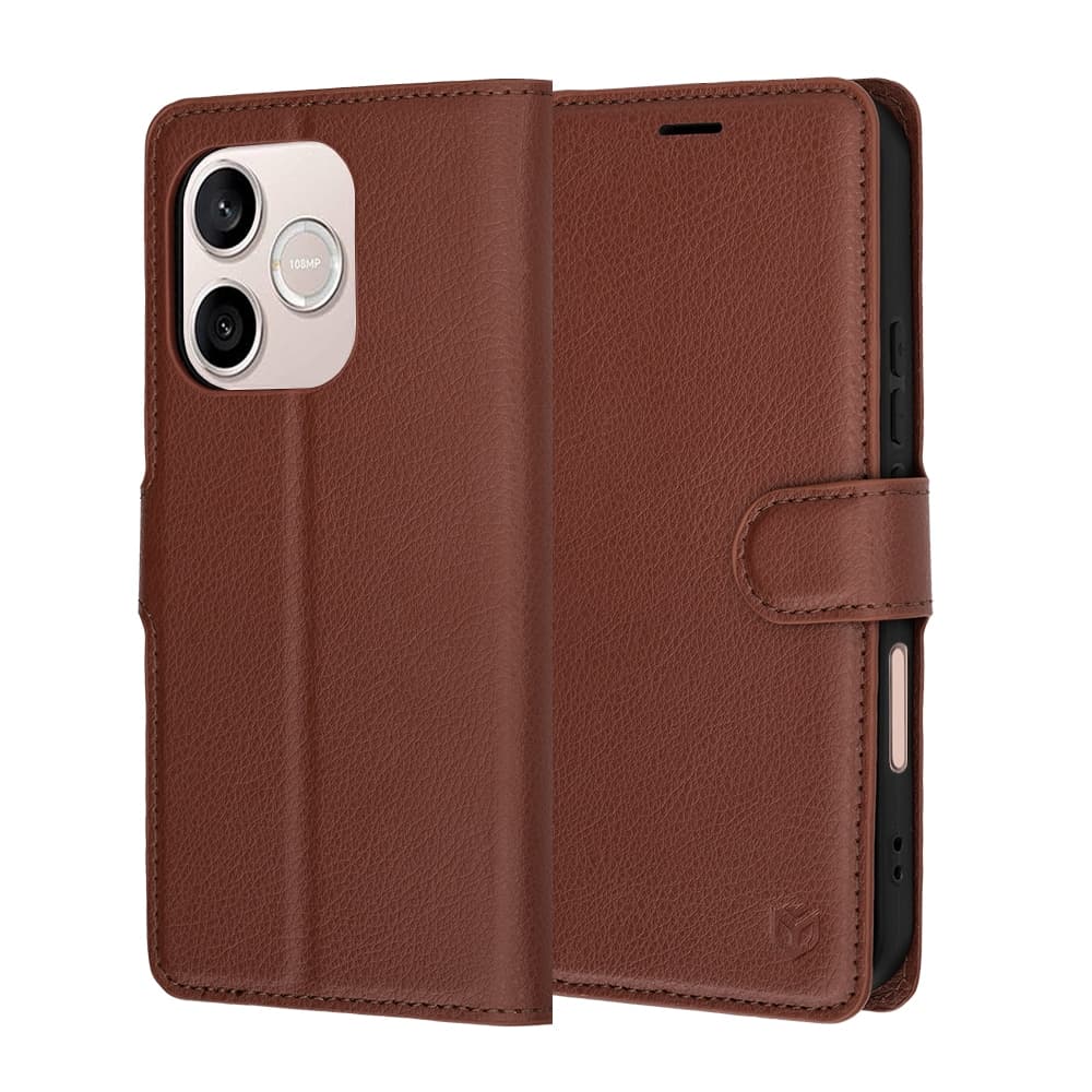 Techsuit Leather Folio - θήκη για Honor 600 Lite - Καφέ