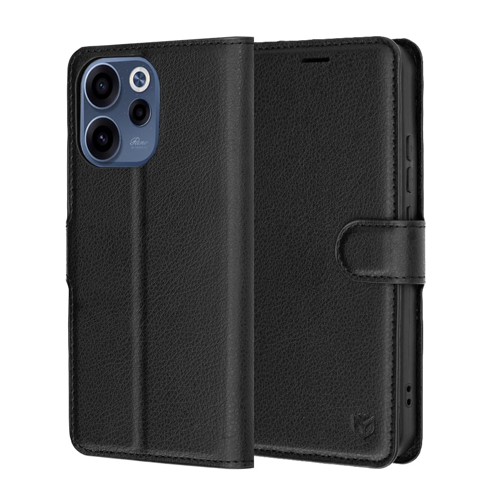 Techsuit Leather Folio - θήκη για Oppo Reno15 F / FS 5G - Μαύρο