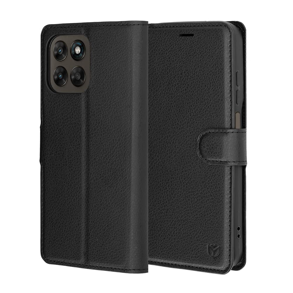 Techsuit Leather Folio - θήκη για Motorola Moto G77 / G67 - Μαύρο