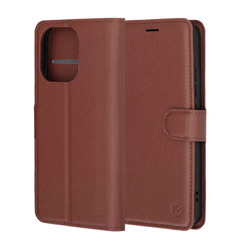 Techsuit Leather Folio - θήκη για Oppo Reno15 F / FS 5G - Καφέ 6