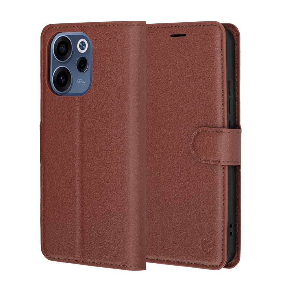 Techsuit Leather Folio - θήκη για Oppo Reno15 F / FS 5G - Καφέ