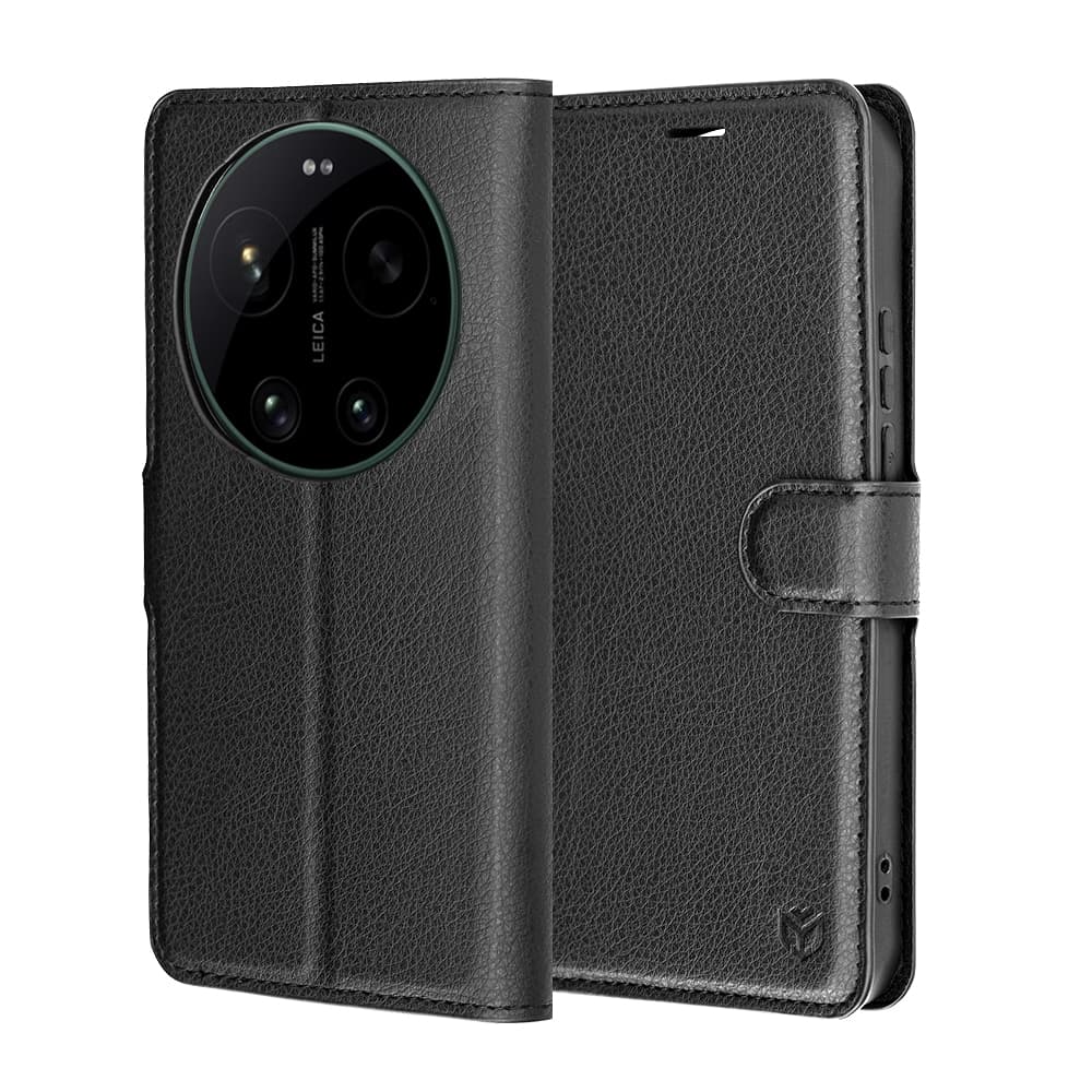 Techsuit Leather Folio - θήκη για Xiaomi 17 Ultra - Μαύρο