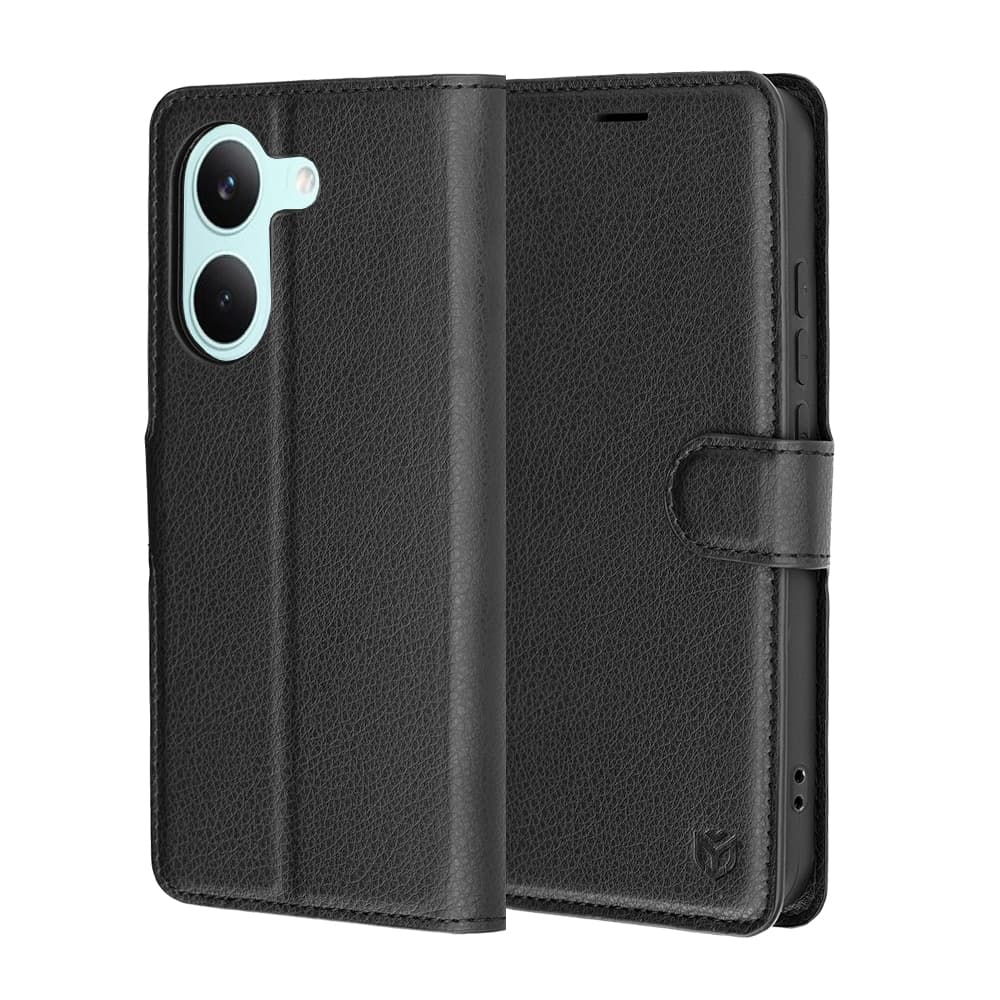 Techsuit Leather Folio - θήκη για Xiaomi Poco X8 Pro - Μαύρο