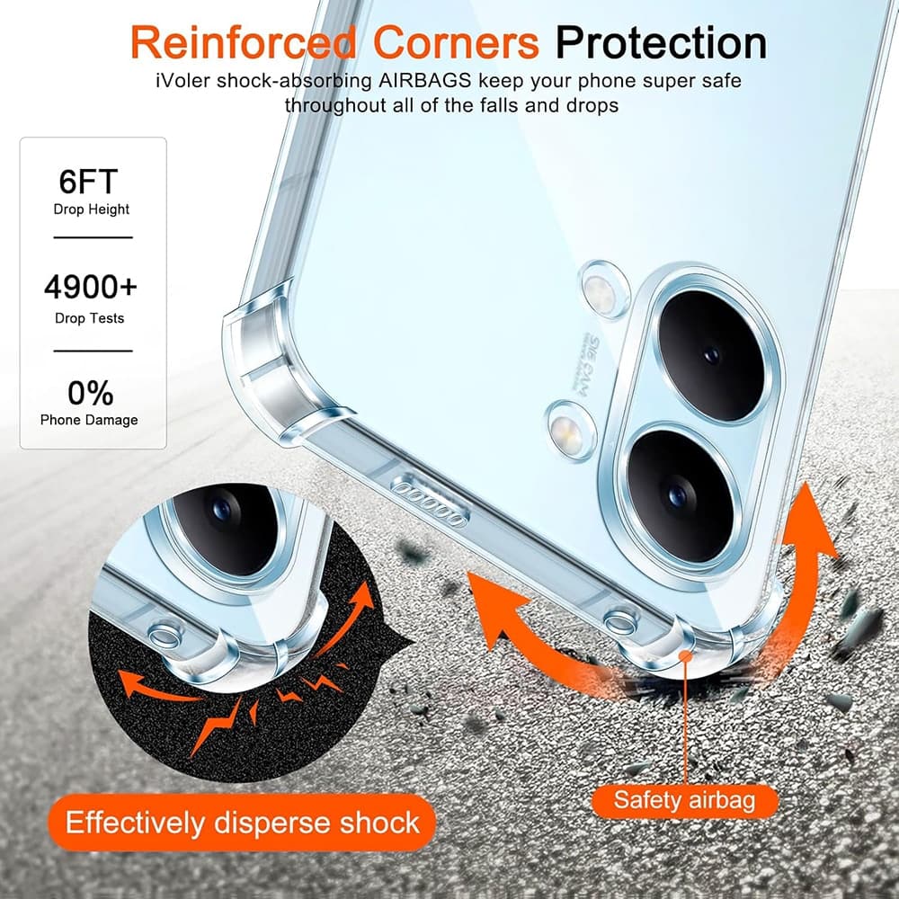 Techsuit Shockproof Clear Silicone - θήκη για Xiaomi Poco X8 Pro Max - Διάφανο 6