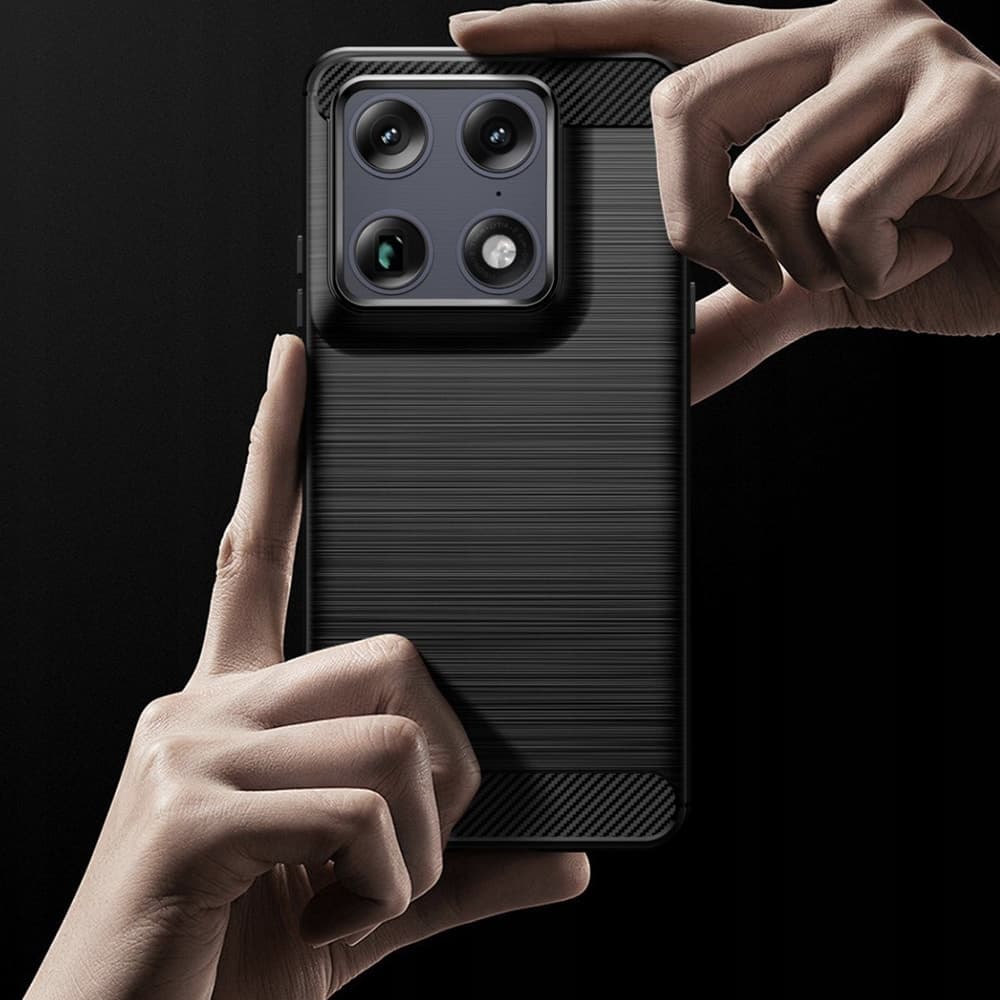 Techsuit Carbon Silicone - θήκη για Motorola Signature - Μαύρο 6