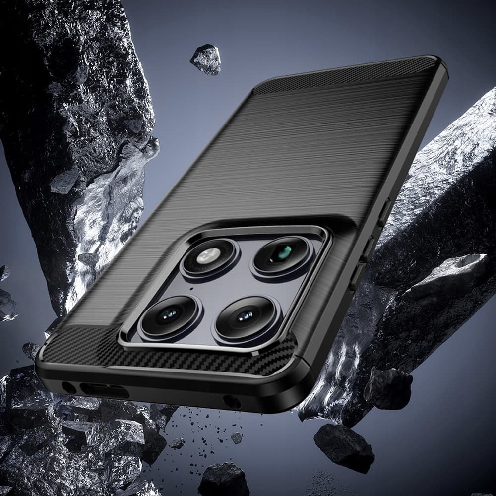 Techsuit Carbon Silicone - θήκη για Motorola Signature - Μαύρο 5
